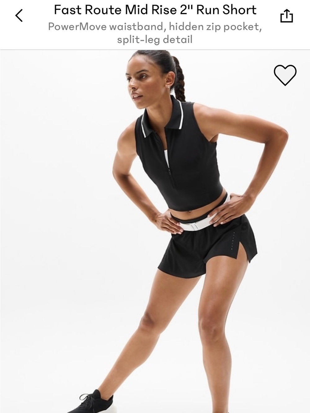 BUNDLE — Athleta Fast Route Mid Rise Running Shorts XS Black and Cardinal Red - Picture 3 of 9